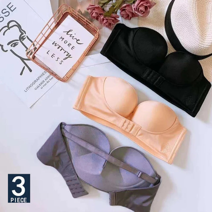 Kit 3 sutiãs Tomara que caia - Sem emenda e sem arame
