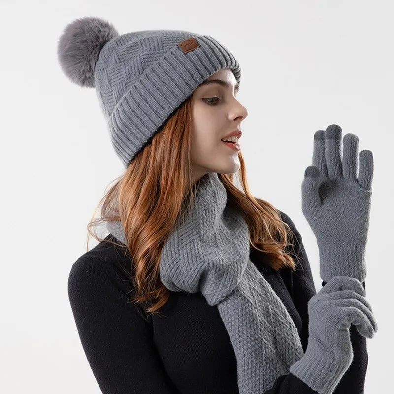 Kit Acessórios Inverno Star – Gorro, Cachecol e Luvas