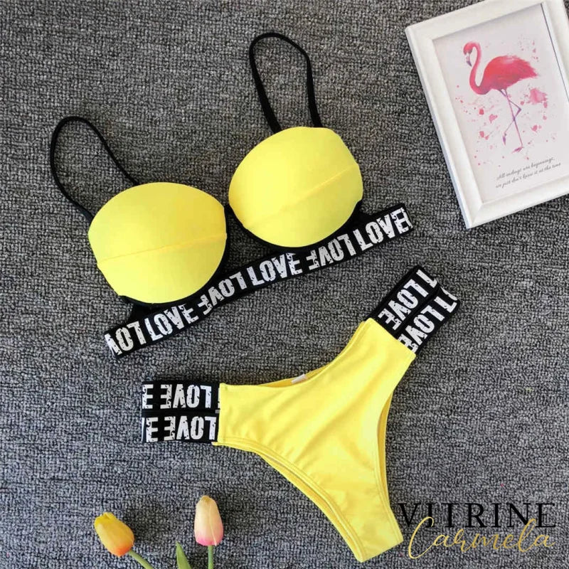 Biquíni Love Amarelo Neon / P 200004279