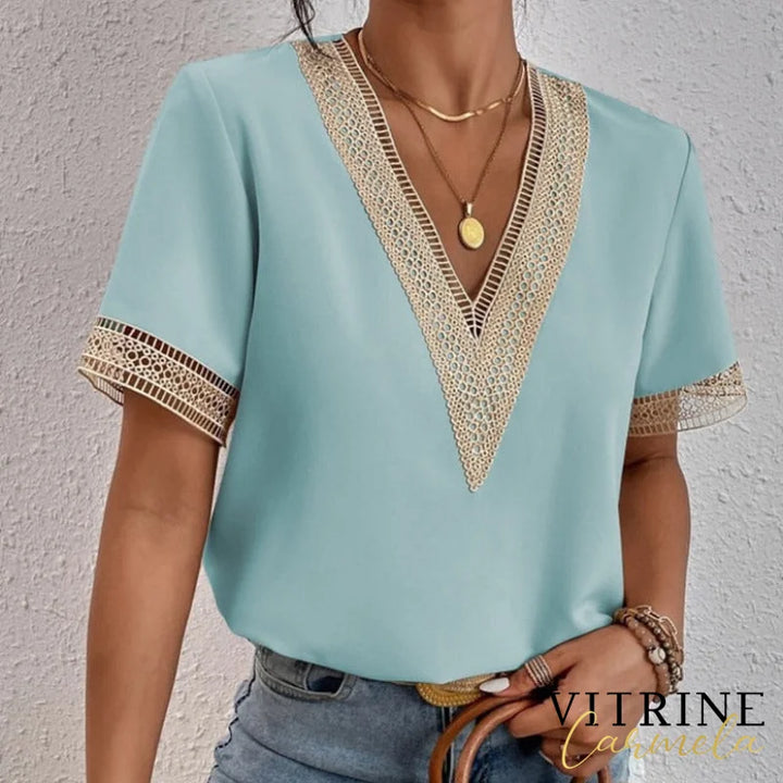 Blusa Tesalia Azul Claro / P