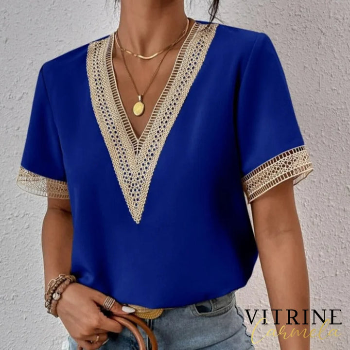 Blusa Tesalia Azul Escuro / P