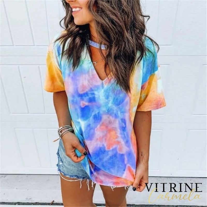 Blusa Tie Dye Caroline Laranja / P 200000791