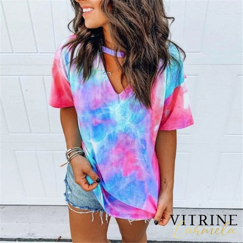 Blusa Tie Dye Caroline Rosa / P 200000791