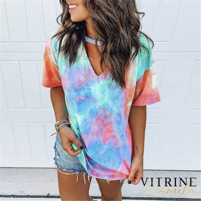 Blusa Tie Dye Caroline Vermelho / P 200000791