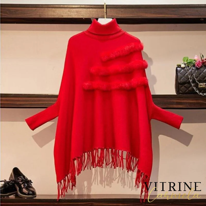 Poncho Grace Vermelho