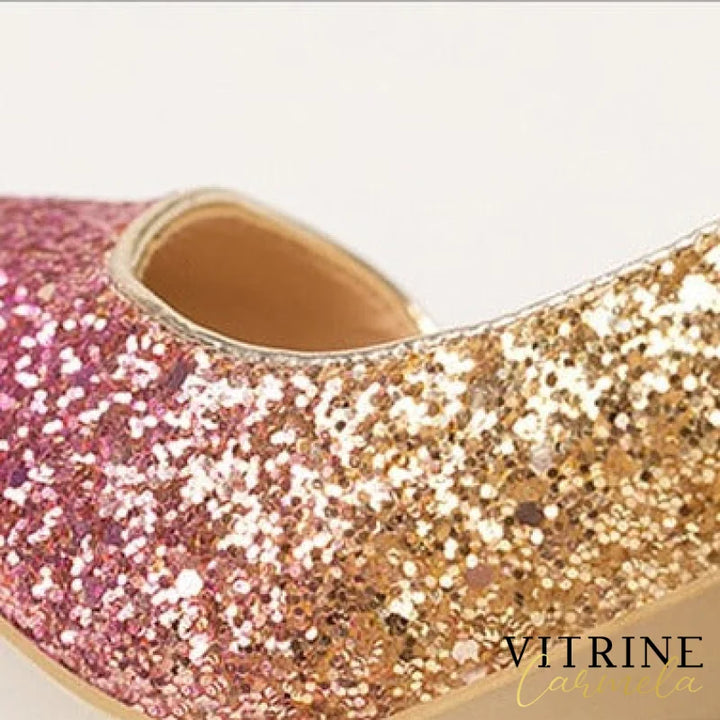 Gradient Sequins High Heels Women Shoes Pointed Classic Pumps Rhinestone Party Wedding Bridal
