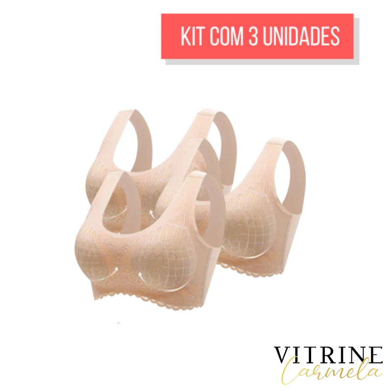 Sutiã Confort Plus 5D - Kit 3 Unidades Nude + / Pp (38) 31201