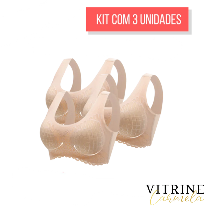 Sutiã Confort Plus 5D - Kit 3 Unidades Nude + / Pp (38) 31201