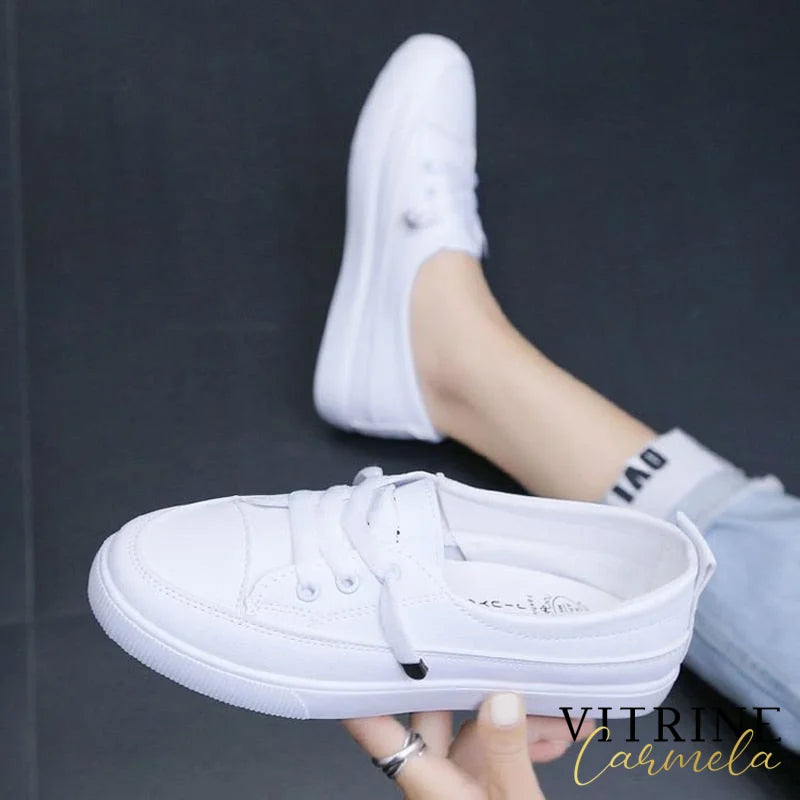 Comemore 2021 New Moccasins Woman Summer Loafers White Flat Rubber Sole Vulcanize Sports Shoes