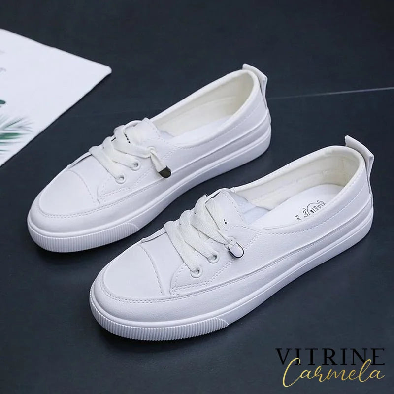 Comemore 2021 New Moccasins Woman Summer Loafers White Flat Rubber Sole Vulcanize Sports Shoes