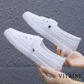 Comemore 2021 New Moccasins Woman Summer Loafers White Flat Rubber Sole Vulcanize Sports Shoes